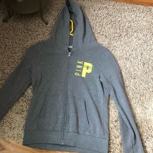 Grey zip up hoodie